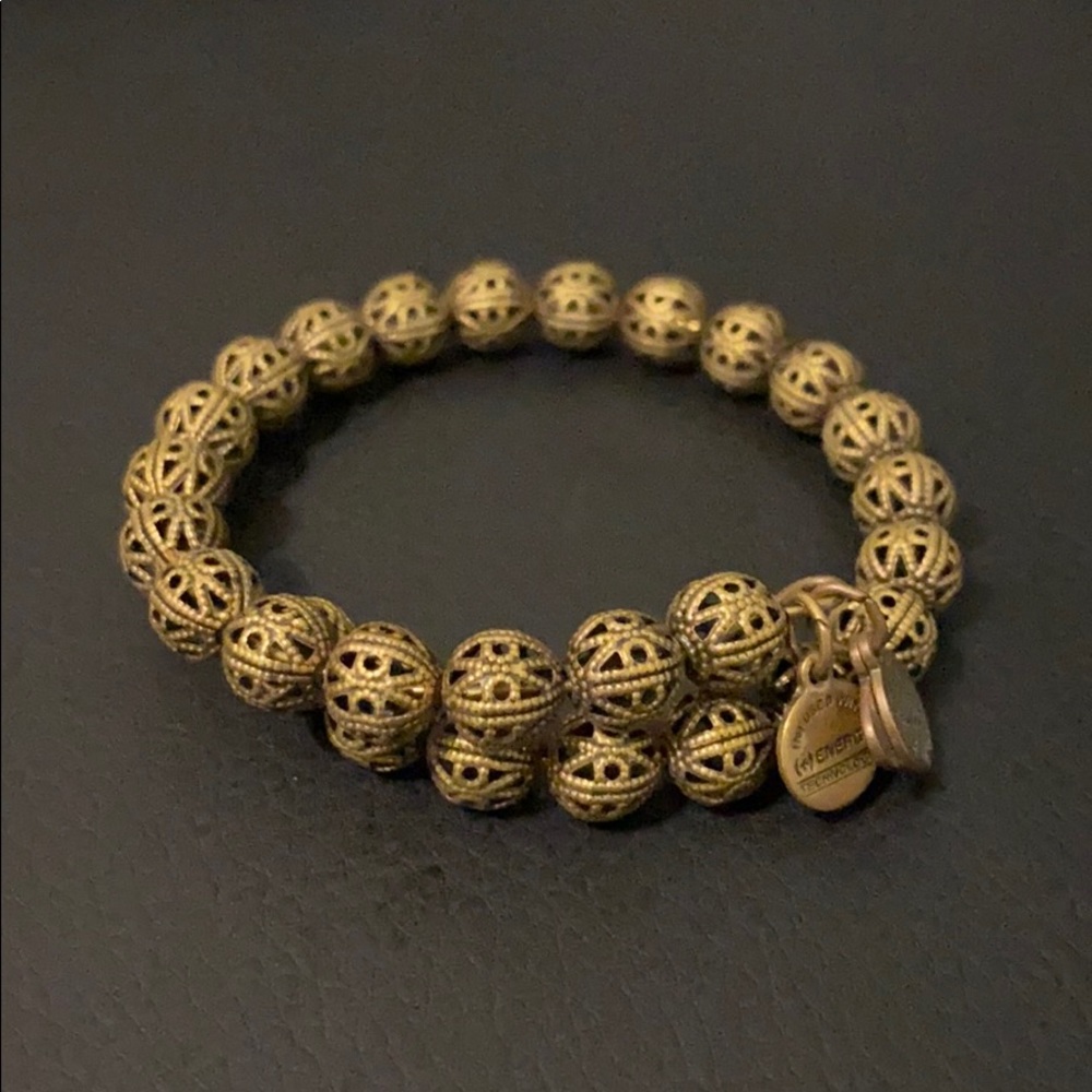 Alex and Ani Vintage 66 Gold Globe Bracelet